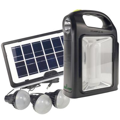 China CCLAMP Solar Home Lighting System GD 8017 Solar Products with Extra LED Bulbs and USB Output Off Grid Solar System OEM Wholesales for sale