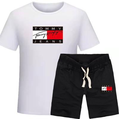 China Breathable Summer Sportswear Shirt And Custom Logo Shorts Set For Men Cotton Running Custom Men Short Set for sale