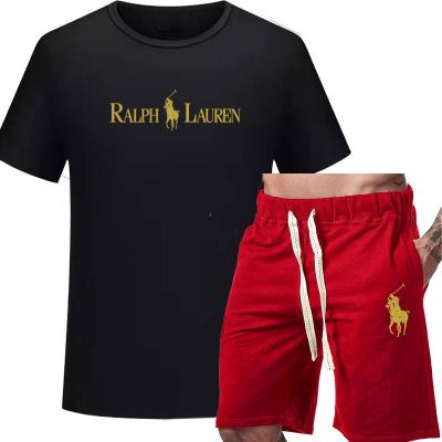 China Wholesale New Fashion Custom T-Shirt Breathable And Short Jogging 2 Piece Men'S Short Set for sale