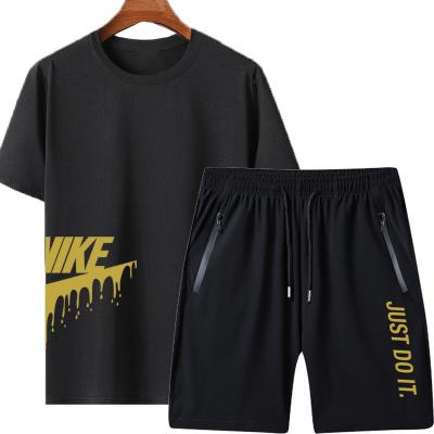 China Wholesale Custom Anti-Wrinkle Fitness T-shirt Blank Shorts Sheath Men's Gym Plain T-shirt for sale