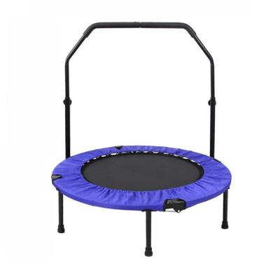 China Without Protective Net Trampoline Mini Trampoline Kids Fitness Trampoline With Adjustable Handle Bar for sale