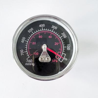 China Chrome Plated Brass Diaphragm Vacuum Gauge 760mmhg Center Back Mount(Cbm) for sale