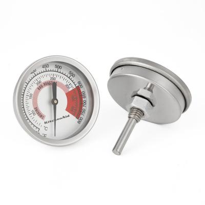 China Oven Thermometer Indicator Axial Bimetal Thermometer Pressure Thermometer Round Boiler Temperature for sale