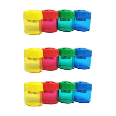 China Manual Double Hole Sharpener For Pencils Colored Hand Plastic Portable Pencil Sharpener For Office And School Jc for sale