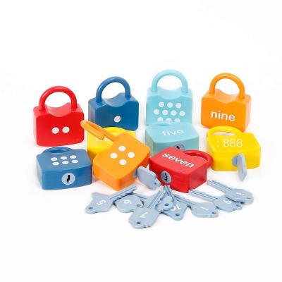 China Neutral / Both Men and Women Kids Montessori Alphabet Number Learning Alphanumeric Locks Toys to Open Educational Teaching Aids Toys for Children for sale