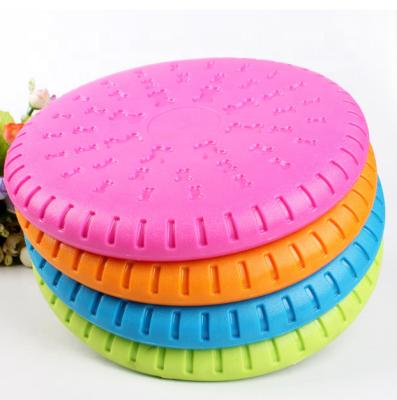 China Interactive Dog Toy Floatable Training Dog Toy Viable Natural Rubber Flying Saucer Disc Flight Pet. for sale