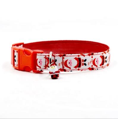 China OEM Custom Leash Plain Dog Collars Viable Custom Personalized Logo Adjustable Christmas Advances for sale