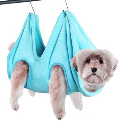 China Viable Dog Hammock For Nail Trimming Pet Cat Dog Grooming Thick Hammocks Restraint Bag for sale