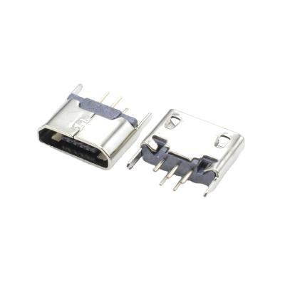 China Konnra U01S005111A PCB 180 Degree DIP Female USB Cables Micro USB Smart Electronic Connectors for sale