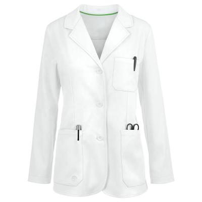 China New Style Hospital Anti-wrinkle Cotton Spandex Uniform Women's White Polyester Lab Coat Consultation Coat for sale