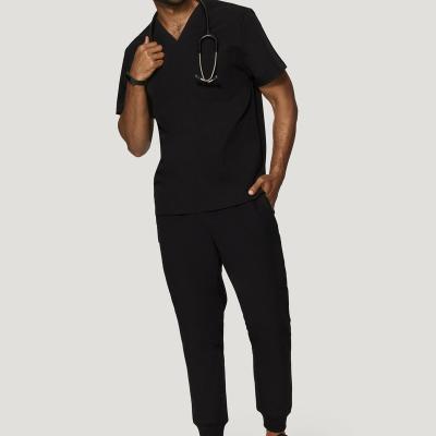 China 2022 Wholesale Anti-wrinkle men's three pocket hospital work wear nursing uniform scrubs tops and joggers pants for sale