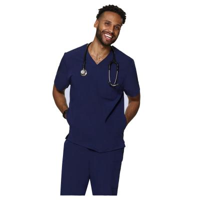 China 2022 Wholesale Anti-wrinkle Men's Three Pocket Scrubs Hospital Work Wear Senior Nursing Uniform for sale