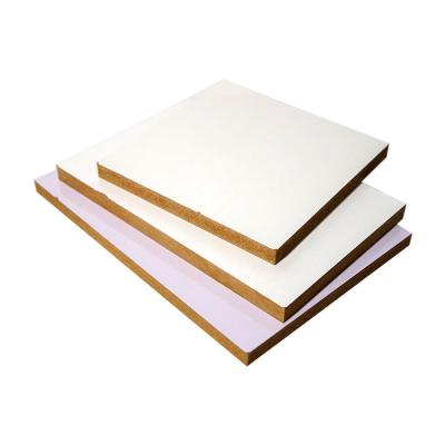 China Wood Fiber 2.5mm 3mm 6mm 18mm One White 15mm MDF Melamine Board 18mm for Furniture for sale