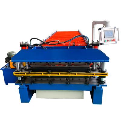 China Hotels Hot Selling Double Layer Metal Roofing Sheet Tile Glazed Roll Forming Machine Cold Roll Forming Machine for sale