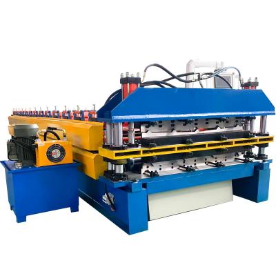 China Hotels Double Roofing Layers Wall Panel Trapezoidal Wave Roof Tile Forming Machine for sale