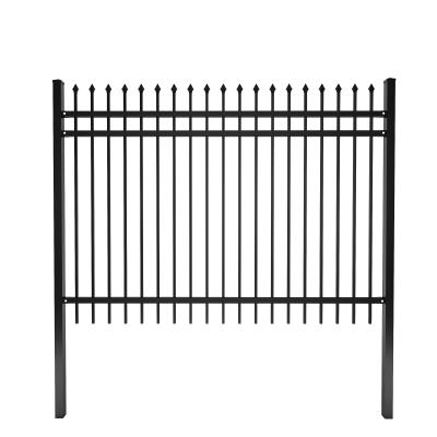 China Easily Assembled Garden Fence Prefabricated Solid Steel Wrought Iron Fence for sale