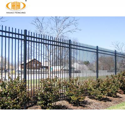 China Easily Assembled Lowest Price Barrier Panels Track Gratings Tubular Steel Fence Design Wrought Iron Fencing lowes for sale