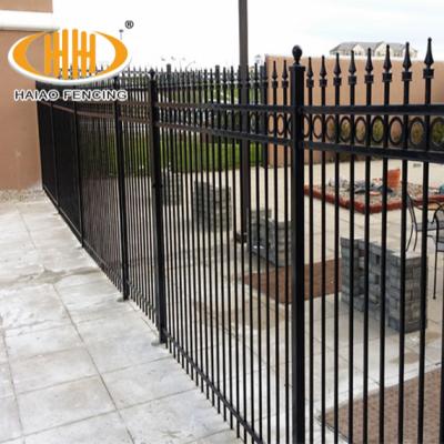 China Easily Assembled Decorative Wrought Iron Aluminum Fence Pool Slide And Safety Gates for sale