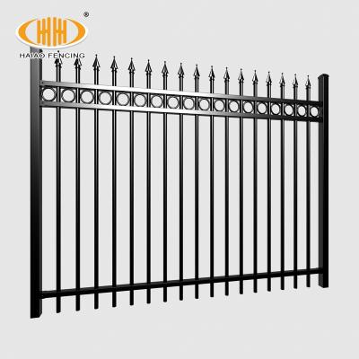 China 2021 new design easily compiled used cheap spearhead top steel barrier for sale