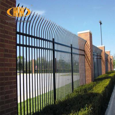 China Easily Assembled Factory Sale 6' Tall Ornamental Steel Fence Iron Fence Panels Bend Top Prices for sale