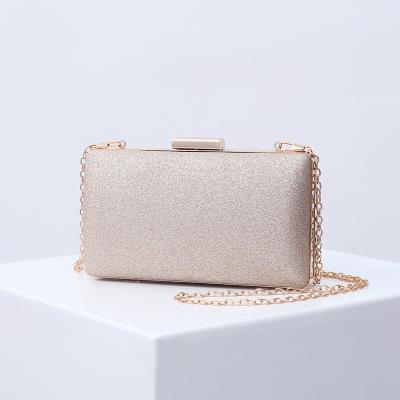 China Handmade/Glitter Champagne Gold Glitter Shoulder Bag Wedding Women Clutch Evening Clutch Bag for sale