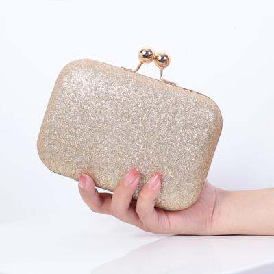 China Handmade custom luxury leather / glitter bag modern design logo small sparkle clutch dress pu for banquet for sale