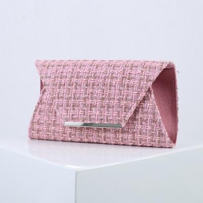 China High Quality Elegant Luxury Woven Designer Custom Large Glitter Envelope Handmade / Clutch Bag for sale