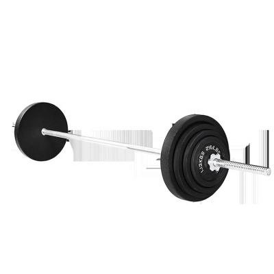 China Universal High Quality Adjustable Cast Iron Standard Weight Plates Weightlifting Barbell with Star Locks for sale