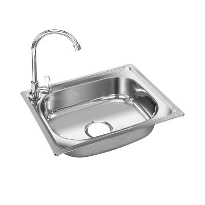 China Modern Modern Design Pressing Single Bowl Stainless Steel Faucet Kitchen Sink for sale