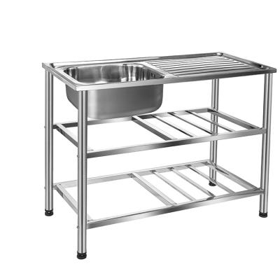 China Minimalist Organizer Kitchen Organizer Three-Layer Stainless Steel Shelf Kitchen Sink Rack for sale