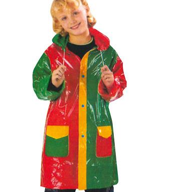 China 100% PVC 0.13mm Waterproof Multicolor Kids Raincoat / Poncho for sale