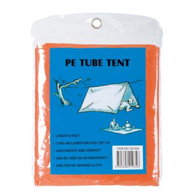 China Water Proof PE Emergency Tube Tent And Shelter For Traveling And Camp for sale