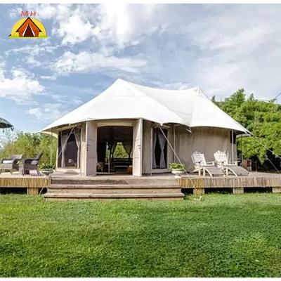 China New project hot sale OEM UV resistant luxury rustic luxury glamping hotel room tents house tent for resorts for sale