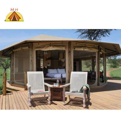 China UV Resistant Custom Luxury Outdoor Waterproof Hotel Tents Price / Tourist Hotel Glamping Safari Tent for sale