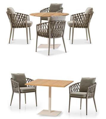 China Modern outdoor dining table and garden chair restaurant tables and cafe chairs and tables set for events for sale