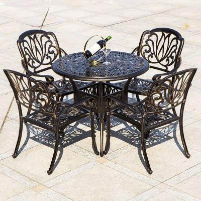 China Classic Cast Aluminum Outdoor Luxury Outdoor Furniture Garden Furniture Leisure Patio Table and Chair Sets for sale