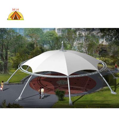 China UV Resistant PVDF Umbrella Formed Backing Fabric Membrane Structure Tensile Series For Park / Stadium for sale