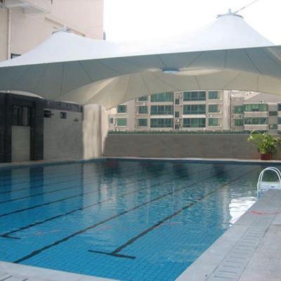 China UV Resistant Outdoor Inflatable Pool Sunshade Roof Cover Cast Membrane Structure With Pvdf for sale