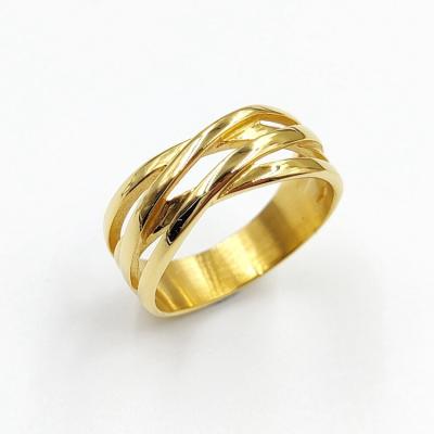 China Good Quality CLASSIC New Arrivals Plain Gold Plating Stainless Steel High Polished Finger Rings for sale