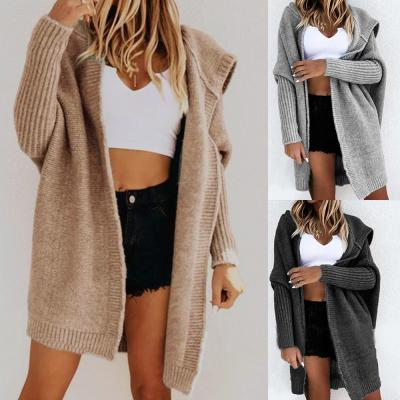 China Custom Women's Hoodies Knitted Sweater Casual Oversize Anti-Wrinkle Drop Oversized Sweater Cardigan Coat for sale