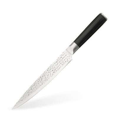 China 8 inch quality kitchen workable height carving knife with pakka wood handle for sale