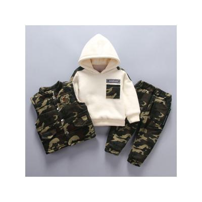 China Wholesale Military 3 Piece Sets Camouflage Children's Hoodie Clothing for sale