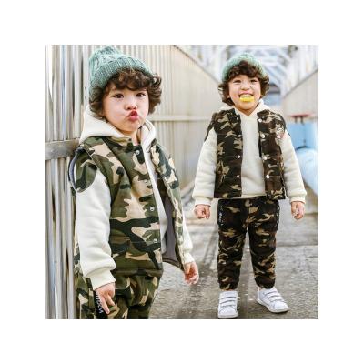 China Latest Boys Military Winter 2 Sets Kids Boy Camouflage Suit Kids Boy Long Sleeve Clothes Sets for sale