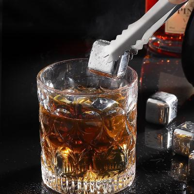 China Sustainable Barware supplies 304 ice cubes whiskey drinks metal ice stone stainless steel ice grains for sale