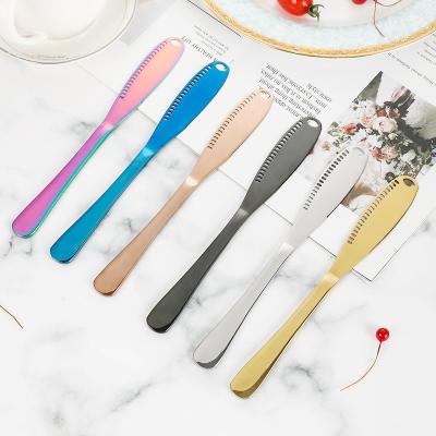 China Viable Hot Selling Cutlery Hotel Metal Jam Knife Stainless Steel Luxury Butter Knife for sale