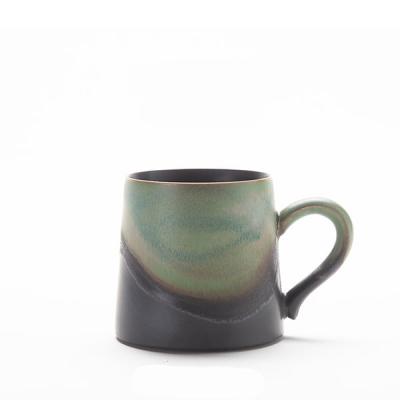 China Viable Unique Frosted And Matte Chinese Style Ceramic Coffee Tea Mug For Home And Office Modern Drinking Water Cup Original Gifts for sale