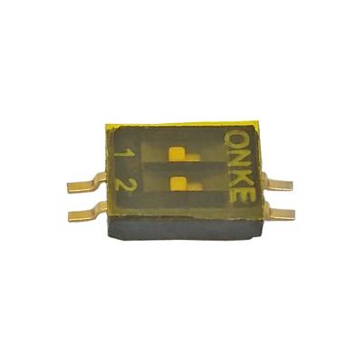 China SPST 2 Position SMD Slide DIP Switch 1.27mm Launch HDS-02-TR 2 Position SMD Gold Plated DIP Switch 1.27mm for sale