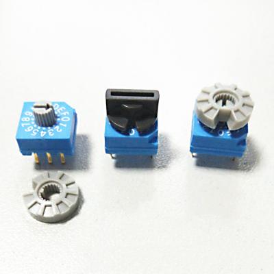 China Standard Installation 3+3 6 Pin BCD 16 Position Rotary Dip Switch With RS31316R Cap Rotary Dip Switch for sale