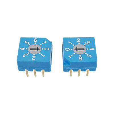 China NKK Bremas Through Hole 3+3=6 Pin 8 Position Cam Rotary DIP Switch RS30008R 8 Position Rotary Dip Switch for sale