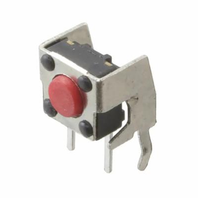 China Red -mum 6x6x4.3mm Head 260gf Right Angle Through Hole Tact Switches With Bracket for sale